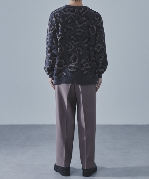 SLICK(スリック)の「【SLICK/スリック】Mole Yarn Leopard Jacquard Knit Pullover/モールヤーンレオパードジャガードプルオーバー(ニット/セーター・メンズ・ブラウン/ブラック・1/2/3)」の10枚目の写真