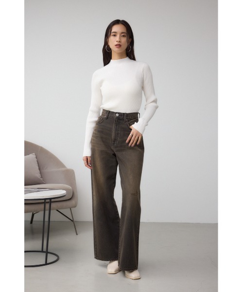 AZUL by moussy(アズールバイマウジー)の「VENUSショートストレッチブーツ 靴(ブーツ・レディース・ダークブラック/アイボリー/ブラック・LARGE/MEDIUM/SMALL)」の20枚目の写真