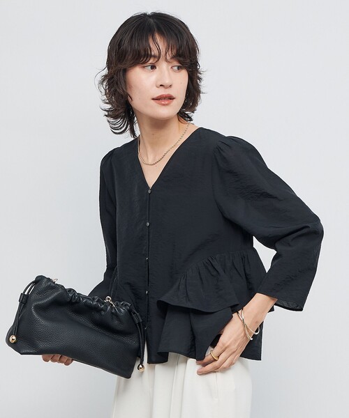 NOLLEY’S Sophi（ノーリーズソフィ）の「ウォッシャブルオーガンジーティアードブラウス（シャツ/ブラウス・レディース・ベビーピンク/ブラック・38）」の21枚目の写真