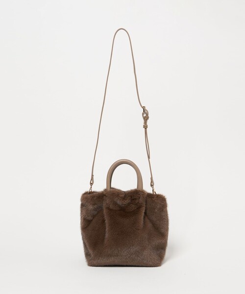 green label relaxing（グリーンレーベルリラクシング）の「フェイクファー2WAY トートバッグ / ショルダーバッグ（トートバッグ・レディース・グレー/ダークブラウン/その他1/モカ・FREE）」の19枚目の写真