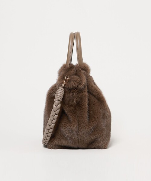 green label relaxing（グリーンレーベルリラクシング）の「フェイクファー2WAY トートバッグ / ショルダーバッグ（トートバッグ・レディース・グレー/ダークブラウン/その他1/モカ・FREE）」の20枚目の写真