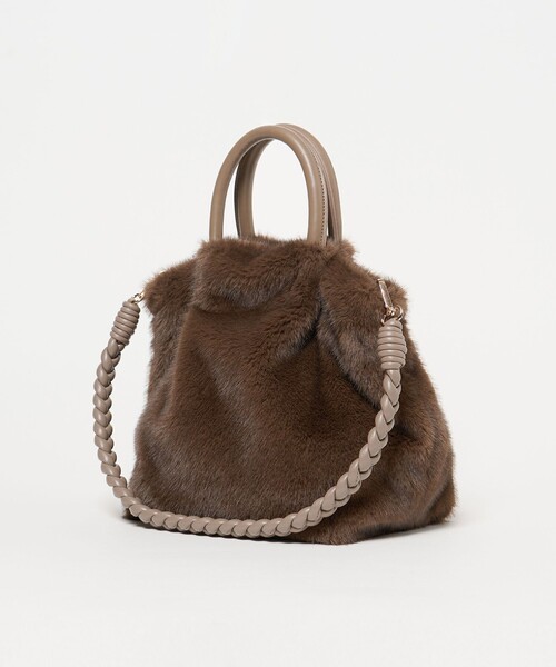 green label relaxing（グリーンレーベルリラクシング）の「フェイクファー2WAY トートバッグ / ショルダーバッグ（トートバッグ・レディース・グレー/ダークブラウン/その他1/モカ・FREE）」の22枚目の写真