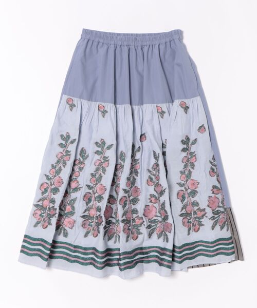 セール】ブロッサムヴァインカットジャカード＋ストライプスカート