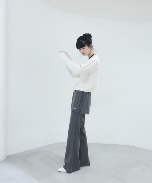 Smyeon(スミョン)の「Layered flare pants/レイヤードフレアパンツ Smyeon(スミョン)の「Layered flare pants/レイヤードフレアパンツ