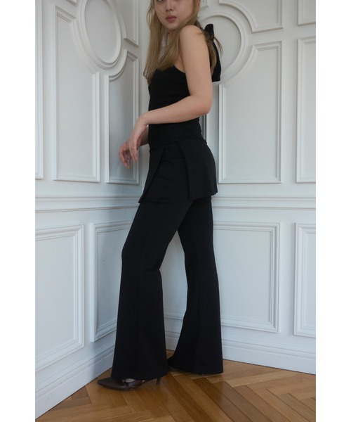 Layered flare pants/レイヤードフレアパンツ（その他パンツ）｜Smyeon