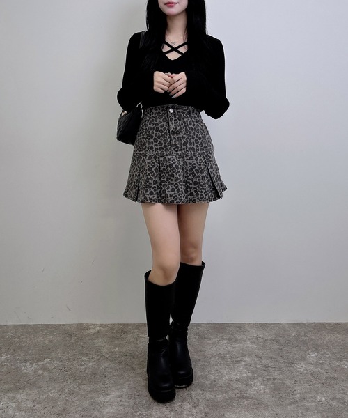 INGNI（イング）の「アソート柄プリーツミニスカート（スカート・レディース・グレー系9/ベージュ系7/カモフラージュ・FREE）」の7枚目の写真