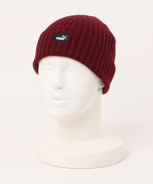 PUMA（プーマ）の「PUMA/プーマ　ESS フィッシャーマンビーニー（ニットキャップ/ビーニー・レディース・ブラック/バーガンディー・ONE SIZE）」の2枚目の写真
