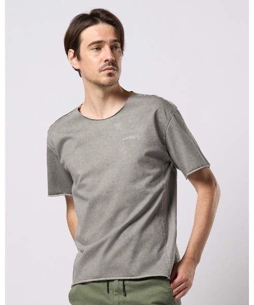 wjk（ダヴルジェイケイ）の「tight jersey cut-off S/S（Tシャツ/カットソー・メンズ・ホワイト/ライトグレー/ブラック/ライトブルー・SMALL/MEDIUM/LARGE/X-LARGE）」の3枚目の写真