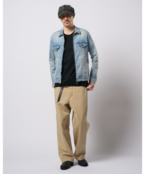 wjk（ダヴルジェイケイ）の「tight jersey cut-off S/S（Tシャツ/カットソー・メンズ・ホワイト/ライトグレー/ブラック/ライトブルー・SMALL/MEDIUM/LARGE/X-LARGE）」の22枚目の写真