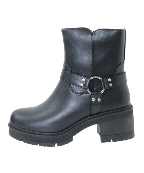 Green　Parks（グリーンパークス）の「・LENA リング付ショートブーツ（ブーツ・レディース・ブラック・LL/S/M/L）」の9枚目の写真