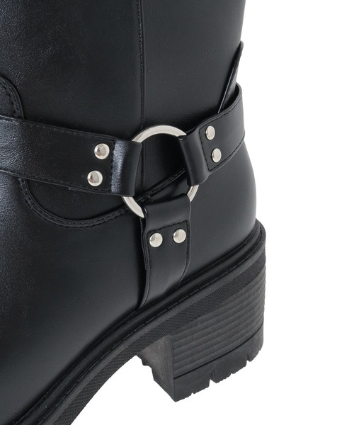 Green　Parks（グリーンパークス）の「・LENA リング付ショートブーツ（ブーツ・レディース・ブラック・LL/S/M/L）」の5枚目の写真