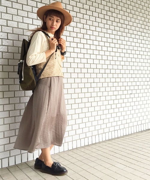 Kastane(カスタネ)の「Tシャツ、ニットベストセット(ニット/セーター・レディース・ベージュ/キャメル/グレー/レッド・FREE)」の17枚目の写真