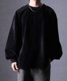 welise | 【welise/ウェライズ】ヴィンテージベルベット オーバーサイズ クルーネックプルオーバー(スウェット)