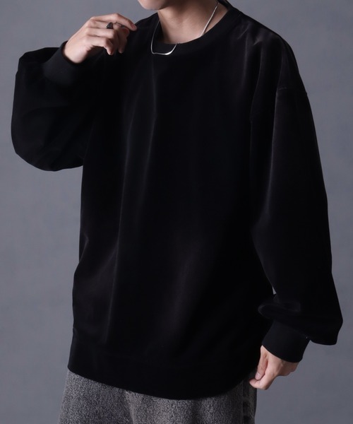 welise/ウェライズ】ヴィンテージベルベット オーバーサイズ クルー