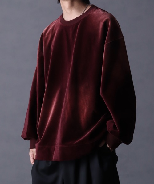 welise/ウェライズ】ヴィンテージベルベット オーバーサイズ クルー