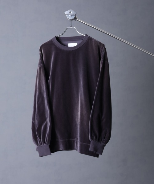 welise/ウェライズ】ヴィンテージベルベット オーバーサイズ クルー