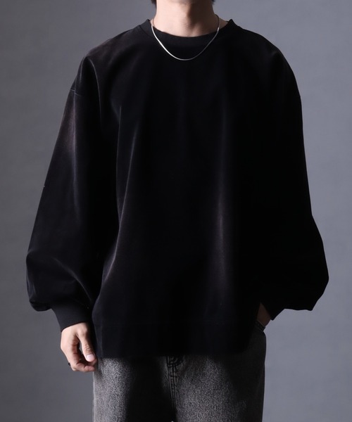 welise/ウェライズ】ヴィンテージベルベット オーバーサイズ クルー