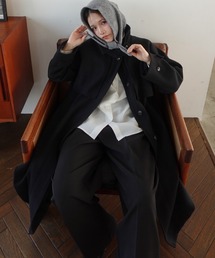 callautia（カラウティア）の「2wayカラーオーバーサイズロングコート（ステンカラーコート）」