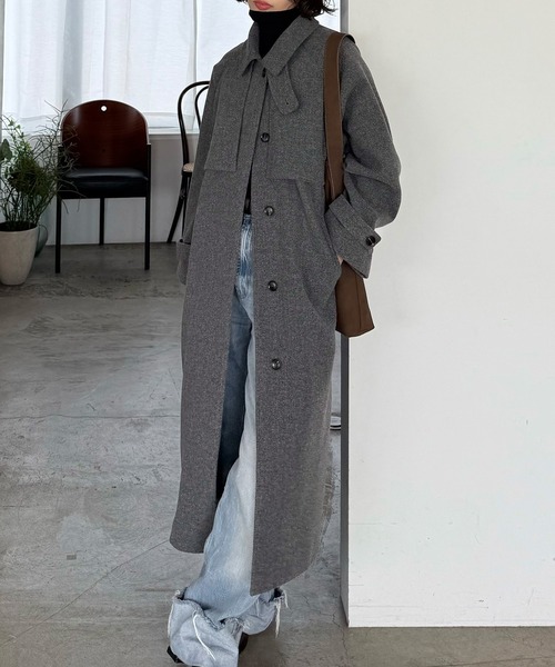 callautia（カラウティア）の「2wayカラーオーバーサイズロングコート