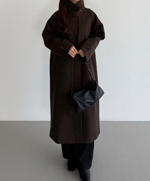 タイダイ柄オーバーサイズロングコート セール】2wayカラーオーバーサイズロングコート（ステンカラーコート