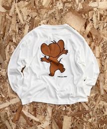 TOM&JERRY（トムアンドジェリー）の「【TOM&JERRY/トム＆ジェリー】　バックプリント　オーバーサイズ　ロンT　長袖　Tシャツ（Tシャツ/カットソー）」