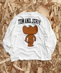 TOM&JERRY（トムアンドジェリー）の「【TOM&JERRY/トム＆ジェリー】　バックプリント　オーバーサイズ　ロンT　長袖　Tシャツ（Tシャツ/カットソー）」