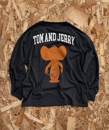 TOM&JERRY（トムアンドジェリー）の「【TOM&JERRY/トム＆ジェリー】　バックプリント　オーバーサイズ　ロンT　長袖　Tシャツ（Tシャツ/カットソー）」
