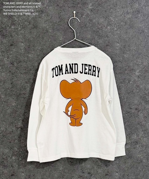 Tom＆Jerry（トムアンドジェリー）の「【TOM&JERRY/トム＆ジェリー】　バックプリント　オーバーサイズ　ロンT　長袖　Tシャツ（Tシャツ/カットソー・キッズ・ブラック/オフホワイト/杢グレー/ダークグリーン/チャコール/グリーン系その他/ネイビー/ホワイト系その他・110/120/130/140/150/160）」の17枚目の写真