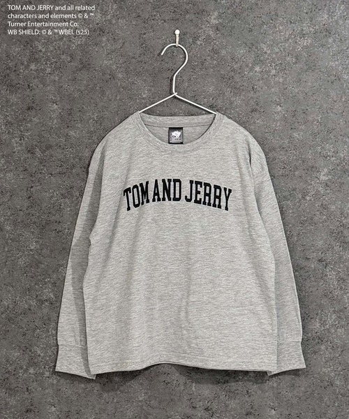 Tom＆Jerry（トムアンドジェリー）の「【TOM&JERRY/トム＆ジェリー】　バックプリント　オーバーサイズ　ロンT　長袖　Tシャツ（Tシャツ/カットソー・キッズ・ブラック/オフホワイト/杢グレー/ダークグリーン/チャコール/グリーン系その他/ネイビー/ホワイト系その他・110/120/130/140/150/160）」の20枚目の写真