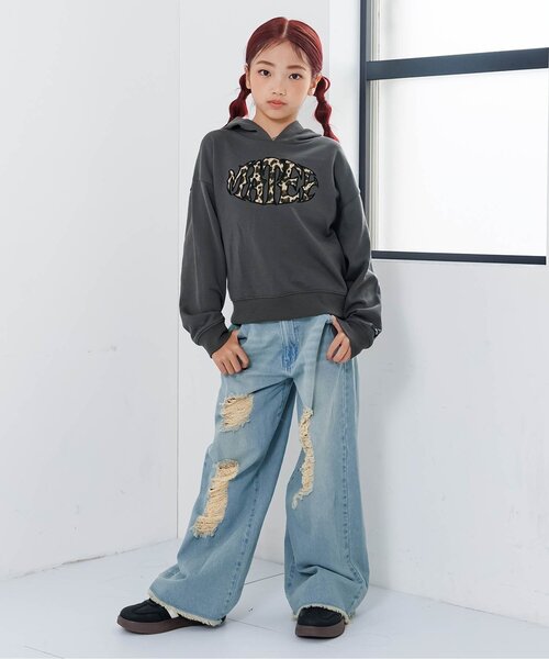 algy（アルジー）の「コンパクトフーディー（パーカー・キッズ・カーキ/チャコール・XX-SMALL/X-SMALL/MEDIUM/SMALL）」の15枚目の写真