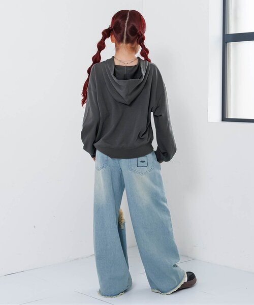 algy（アルジー）の「コンパクトフーディー（パーカー・キッズ・カーキ/チャコール・XX-SMALL/X-SMALL/MEDIUM/SMALL）」の14枚目の写真