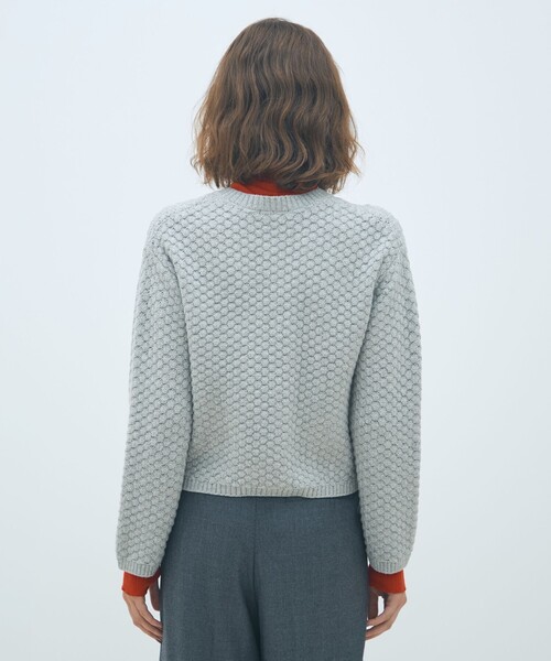 セール】ハイブリットケーブル クルーネックカーディガン