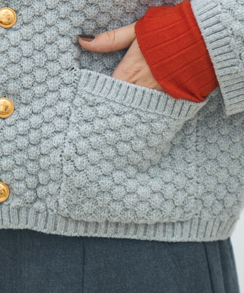 セール】ハイブリットケーブル クルーネックカーディガン