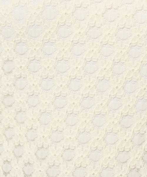 mysty woman（ミスティウーマン）の「袖フレアレースカットソー　603618（Tシャツ/カットソー・レディース・アイボリー/ブラック・FREE）」の6枚目の写真