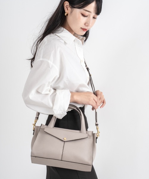 Rivel(リヴェル)の「【LORISTELLA/ロリステッラ】2WAY レザー ハンドバッグ トートバッグ MURIEL TOTE イタリア製(ハンドバッグ・レディース・スモークピンク/ブラック・FREE)」の20枚目の写真