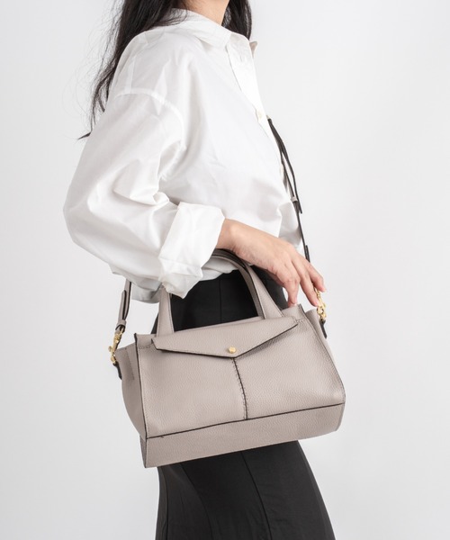 Rivel(リヴェル)の「【LORISTELLA/ロリステッラ】2WAY レザー ハンドバッグ トートバッグ MURIEL TOTE イタリア製(ハンドバッグ・レディース・スモークピンク/ブラック・FREE)」の21枚目の写真