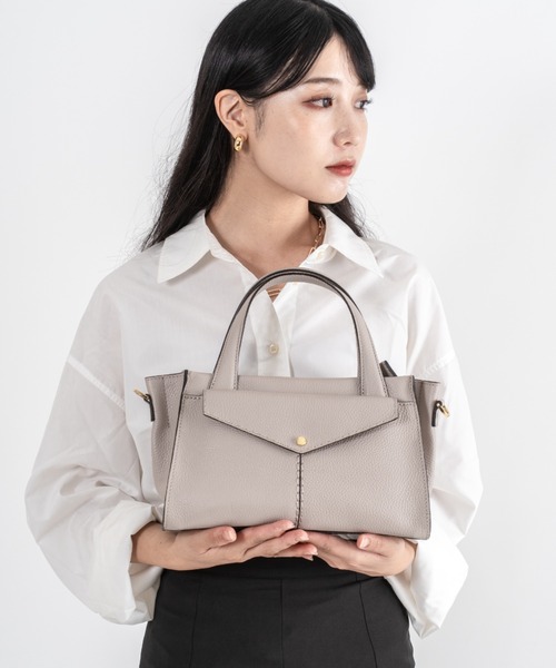 Rivel(リヴェル)の「【LORISTELLA/ロリステッラ】2WAY レザー ハンドバッグ トートバッグ MURIEL TOTE イタリア製(ハンドバッグ・レディース・スモークピンク/ブラック・FREE)」の18枚目の写真
