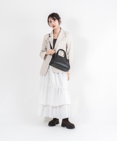 Rivel(リヴェル)の「【LORISTELLA/ロリステッラ】2WAY レザー ハンドバッグ トートバッグ MURIEL TOTE イタリア製(ハンドバッグ・レディース・スモークピンク/ブラック・FREE)」の9枚目の写真