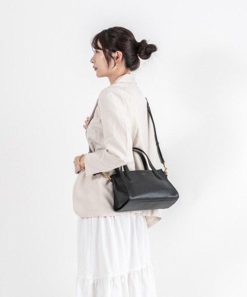 Rivel(リヴェル)の「【LORISTELLA/ロリステッラ】2WAY レザー ハンドバッグ トートバッグ MURIEL TOTE イタリア製(ハンドバッグ・レディース・スモークピンク/ブラック・FREE)」の17枚目の写真