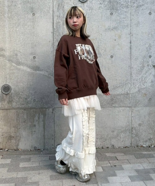 Candy Stripper(キャンディストリッパー)の「HORSES スウェット(スウェット・レディース・オフホワイト/ピンク/ブラウン/ネイビー・FREE)」の21枚目の写真
