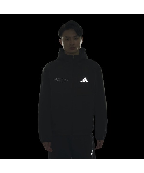 adidas(アディダス)の「アディダス adidas アディダスアダプテーション レギュラーフィット フード付きフルジップトラックトップ(ジャージ・メンズ・ブルー/ホワイト/ブラック・M/LL/S/L/3L)」の11枚目の写真