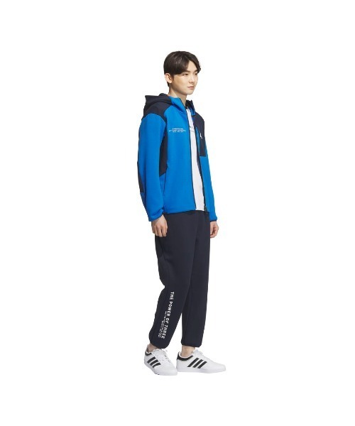 adidas(アディダス)の「アディダス adidas アディダスアダプテーション レギュラーフィット フード付きフルジップトラックトップ(ジャージ・メンズ・ブルー/ホワイト/ブラック・M/LL/S/L/3L)」の14枚目の写真