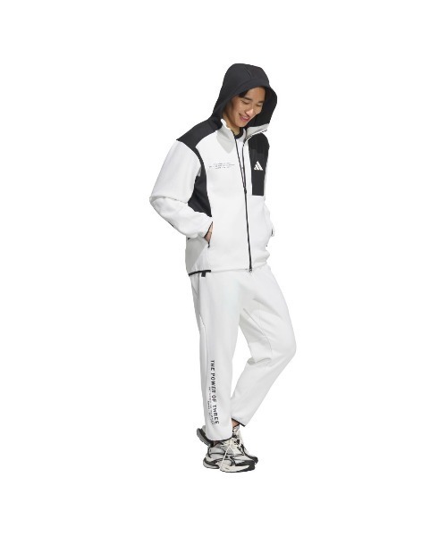 adidas(アディダス)の「アディダス adidas アディダスアダプテーション レギュラーフィット フード付きフルジップトラックトップ(ジャージ・メンズ・ブルー/ホワイト/ブラック・M/LL/S/L/3L)」の6枚目の写真