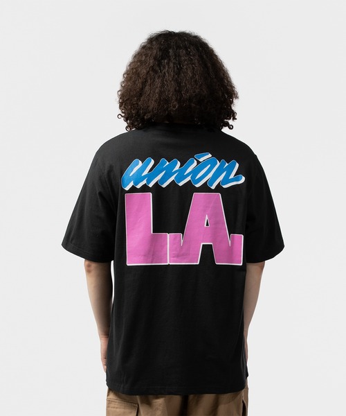 UNION(UNION TOKYO)(ユニオン)の「UNION TOKYO BIG LA TEE ユニオントーキョー(Tシャツ/カットソー・メンズ・ホワイト/ブラック・L/M/S)」の6枚目の写真