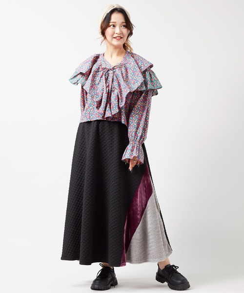 チャイハネ(チャイハネ)の「【チャイハネ】マロンナパッチワークスカート(スカート・レディース・ブラック/ホワイト/カーキ・FREE)」の15枚目の写真