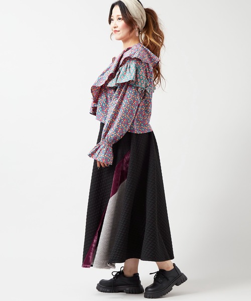 チャイハネ(チャイハネ)の「【チャイハネ】マロンナパッチワークスカート(スカート・レディース・ブラック/ホワイト/カーキ・FREE)」の16枚目の写真