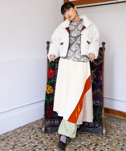 チャイハネ(チャイハネ)の「【チャイハネ】マロンナパッチワークスカート(スカート・レディース・ブラック/ホワイト/カーキ・FREE)」の21枚目の写真