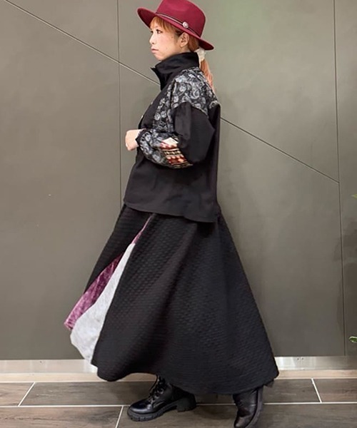 チャイハネ(チャイハネ)の「【チャイハネ】マロンナパッチワークスカート(スカート・レディース・ブラック/ホワイト/カーキ・FREE)」の11枚目の写真