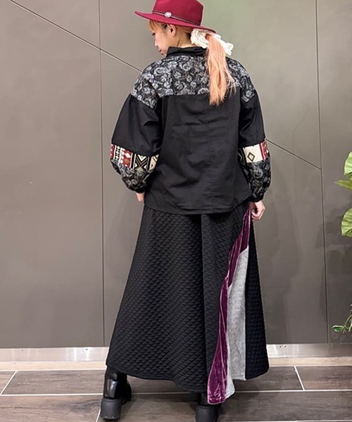 チャイハネ(チャイハネ)の「【チャイハネ】マロンナパッチワークスカート(スカート・レディース・ブラック/ホワイト/カーキ・FREE)」の12枚目の写真