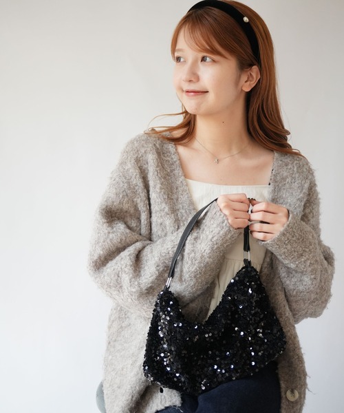 Port（ポート）の「【 Port / ポート 】 スパンコール 2WAY ショルダーバッグ #（ショルダーバッグ・レディース・シルバー/ブラック/マルチ・FREE）」の2枚目の写真
